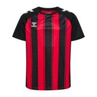 hummel Match Striped S/S Trikot Kinder - true red/black