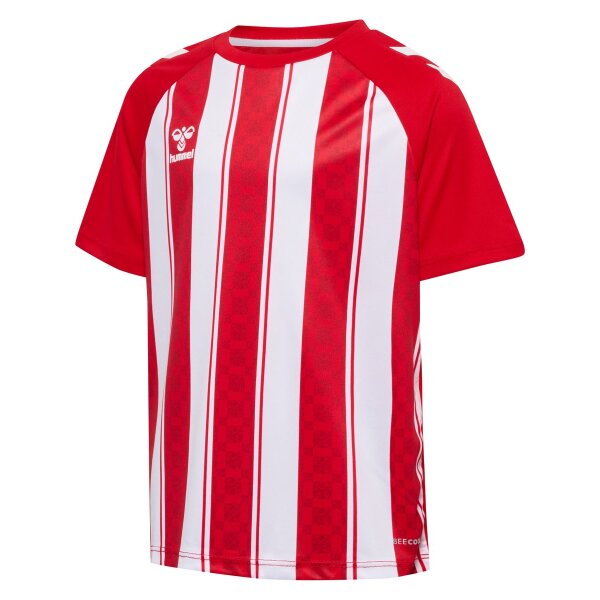 hummel Match Striped S/S Trikot Kinder - true red/white