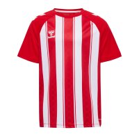 hummel Match Striped S/S Trikot Kinder - true red/white