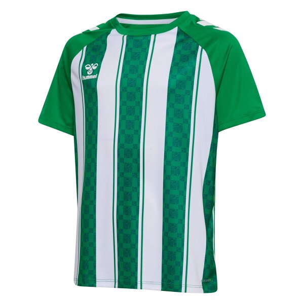 hummel Match Striped S/S Trikot Kinder - jelly bean/white