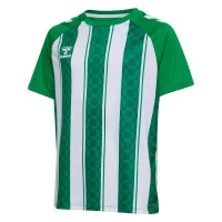 hummel Match Striped S/S Trikot Kinder - jelly bean/white
