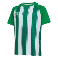 hummel Match Striped S/S Trikot Kinder - jelly bean/white