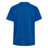 hummel Match Striped S/S Trikot Kinder - true blue/true red