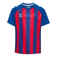 hummel Match Striped S/S Trikot Kinder - true blue/true red