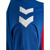 hummel Match Striped S/S Trikot Kinder - true blue/true red