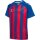 hummel Match Striped S/S Trikot Kinder - true blue/true red