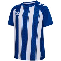 hummel Match Striped S/S Trikot Kinder - true blue/white