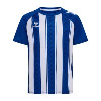 hummel Match Striped S/S Trikot Kinder - true blue/white