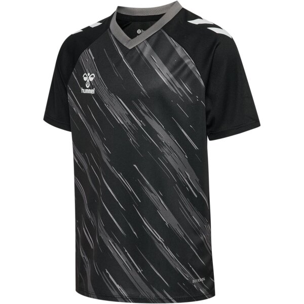 hummel Match Triumph S/S Trikot Kinder - black/steel gray