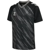 hummel Match Triumph S/S Trikot Kinder - black/steel gray