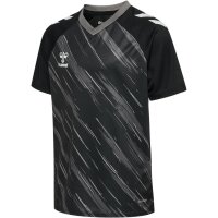 hummel Match Triumph S/S Trikot Kinder - black/steel gray