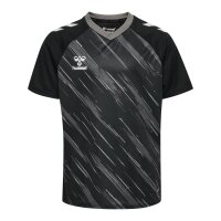 hummel Match Triumph S/S Trikot Kinder - black/steel gray