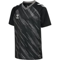 hummel Match Triumph S/S Trikot Kinder - black/steel gray