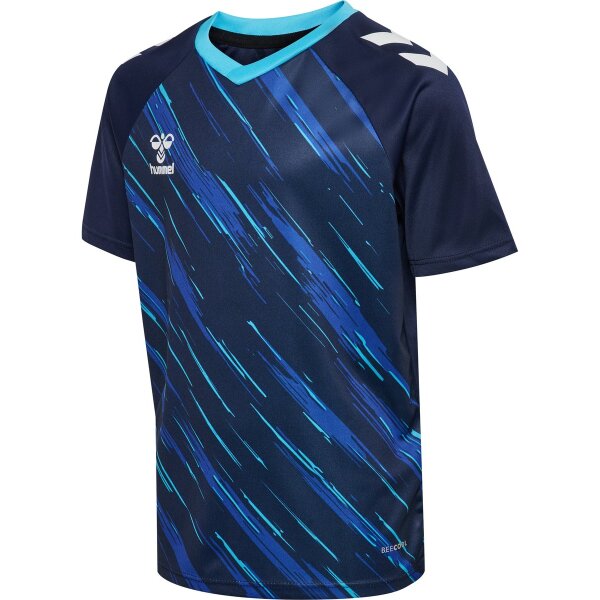 hummel Match Triumph S/S Trikot Kinder - marine/aquarius