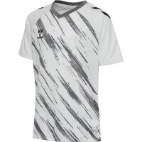 hummel Match Triumph S/S Trikot Kinder - white/steel gray