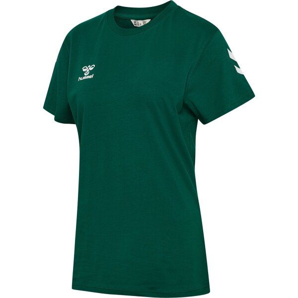 hummel GO 2.0 Chevron S/S T-Shirt Damen - evergreen