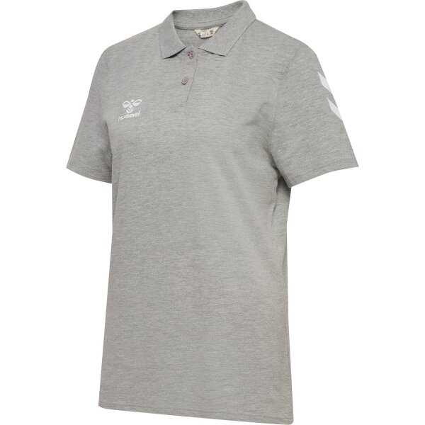 hummel GO 2.0 Chevron Polo Damen - grey melange
