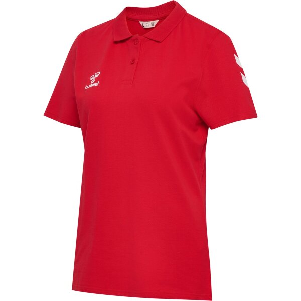 hummel GO 2.0 Chevron Polo Damen - true red
