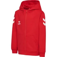 hummel GO 2.0 Chevron Zip Hoodie Kinder - true red