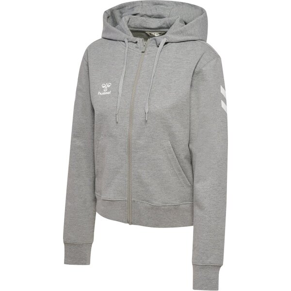 hummel GO 2.0 Chevron Zip Hoodie Damen - grey melange
