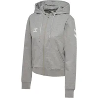 hummel GO 2.0 Chevron Zip Hoodie Damen - grey melange