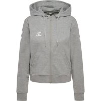 hummel GO 2.0 Chevron Zip Hoodie Damen - grey melange