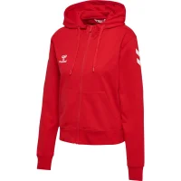 hummel GO 2.0 Chevron Zip Hoodie Damen - true red