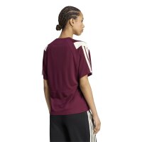 adidas House of Tiro T-Shirt Damen - dunkelrot/weiß