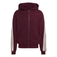 adidas Sweatshirtjacke Herren - dunkelrot/weiß