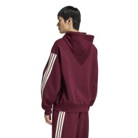 adidas Sweatshirtjacke Herren - dunkelrot/weiß
