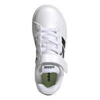 adidas Grand Court 3.0 Elastic Lace Sneaker Kinder - ftwwht/cblack/hireye