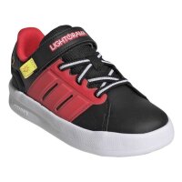 adidas Lightorama Court Elastic Lace Sneaker Kinder - cblack/lucred/sollem