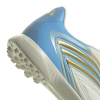 adidas F50 Messi League Laceless TF Fußballschuhe Kinder - ivory/seblbu/iceblu