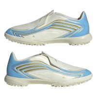 adidas F50 Messi League Laceless TF Fußballschuhe Kinder - ivory/seblbu/iceblu