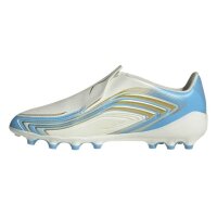 adidas F50 Messi League Laceless AG Fußballschuhe Kinder - ivory/seblbu/iceblu
