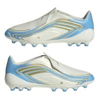 adidas F50 Messi League Laceless AG Fußballschuhe Kinder - ivory/seblbu/iceblu