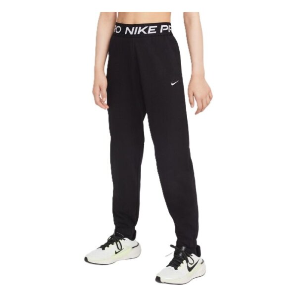 Nike Pro Dri-FIT Fleece Jogginhose Damen - schwarz/weiß