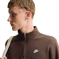 Nike Club Fleece Half-Zip Sweatshirt Herren - braun