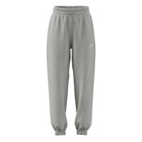 adidas Essentials 3-Stripes Fleece Loose lange Hose Damen - lgreyh/white