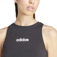adidas Essentials Linear Slim Cotton Tanktop Damen - black/white