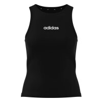 adidas Essentials Linear Slim Cotton Tanktop Damen - black/white