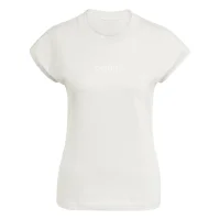 adidas Essentials Linear Cotton T-Shirt Damen - wonalu/white