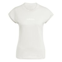 adidas Essentials Linear Cotton T-Shirt Damen - wonalu/white