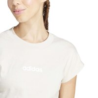 adidas Essentials Linear Cotton T-Shirt Damen - wonalu/white