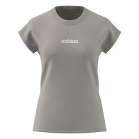adidas Essentials Linear Cotton T-Shirt Damen - wonalu/white