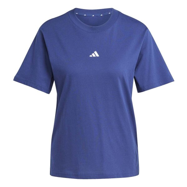 adidas Essentials S Logo Cotton T-Shirt Damen - dkblue/white