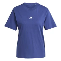 adidas Essentials S Logo Cotton T-Shirt Damen - dkblue/white
