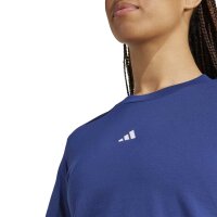 adidas Essentials S Logo Cotton T-Shirt Damen - dkblue/white
