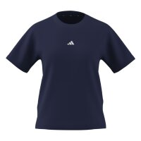 adidas Essentials S Logo Cotton T-Shirt Damen - dkblue/white