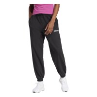 adidas Essentials Linear French Terry Cuffed lange Hose Damen - black/white